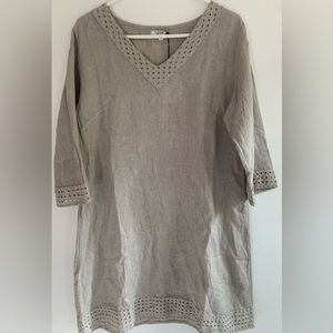 Rosemarine Made in Italy Pure Linen Short Dress.